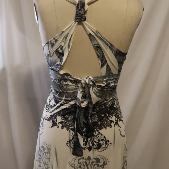 Black & White Printed Halter Dress - Picture 3 of 8